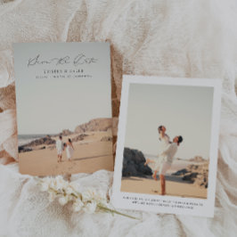 KRISTEN Minimalistisch 2 Foto Wedding Save The Date