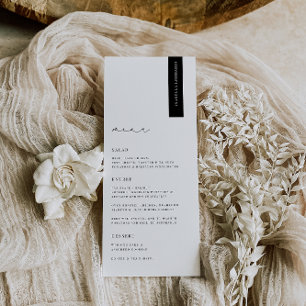 KRISTEN Modern Wedding Platzkarte Menu Menükarte