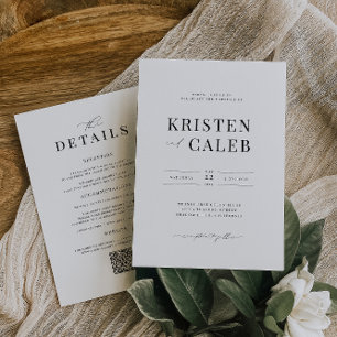 KRISTEN Moderne Minimalistische All-in-One-Hochzei Einladung
