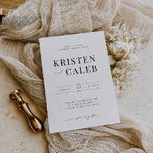 KRISTEN Moderne Minimalistische Hochzeit