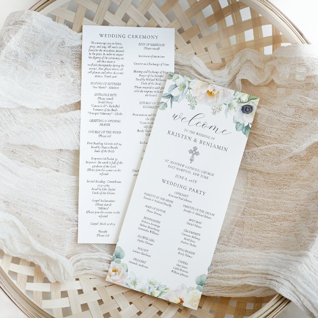 Kristen White Katholic Wedding Zeremony Program (Von Creator hochgeladen)