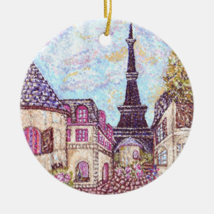 Kristie Hubler, inspirierter Pointillismus in Pari Keramik Ornament