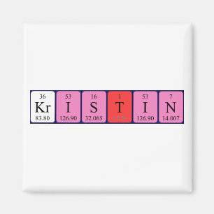Kristin Periodensystem-Namenmagnet Magnet