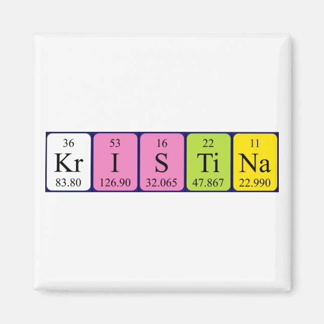 Kristina-Magnet für den periodischen Tabellennamen Magnet (Vorne)