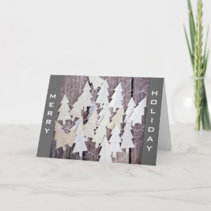 KRISTMAS BÄUME DER BUCHSEITEN-MERRY HOLIDAY FEIERTAGSKARTE
