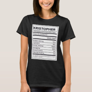Kristopher Ernährungs-Information Problem Lösung H T-Shirt