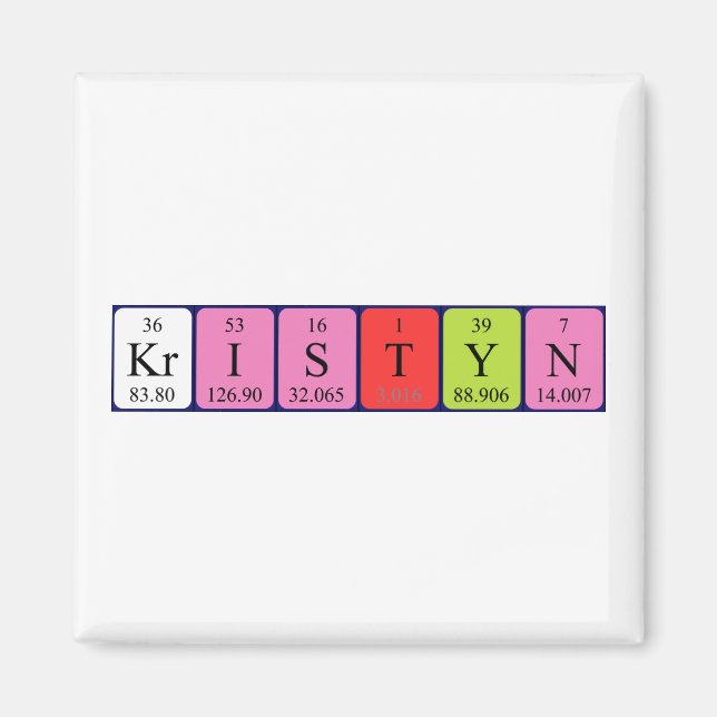 Kristyn Periodenmagnetmagnet Magnet (Vorne)