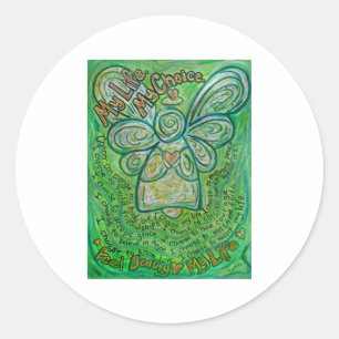 Kritischer Engel-Art-Decal-Aufkleber für Krebsgedi Runder Aufkleber