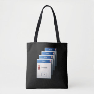 Kritischer Fehler — Retro-Windows-Warnfelder-Grafi Tasche