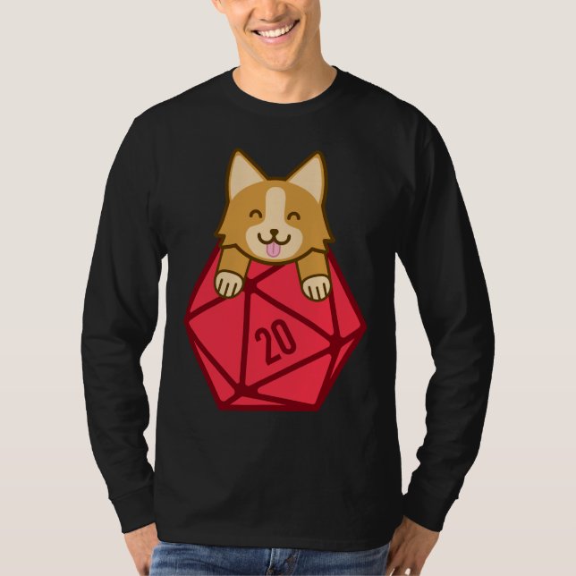 Kritisches Corgi T-Shirt (Vorderseite)