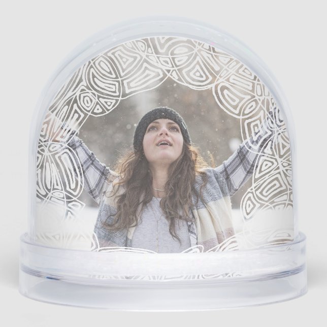 Kritzelkranz Schneekugeln (Vorderseite)