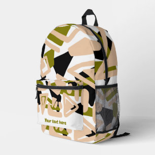 Kritzle unordentliche Formen abstrakte Kunst Bedruckter Rucksack