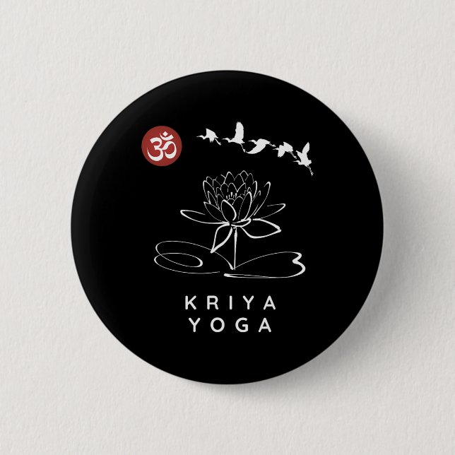 Kriya Yoga Lehrer Kriya Yoga Anfänger Design  Button (Vorderseite)