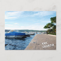 Krk, Kroatien Stadt Aussicht Postkarte
