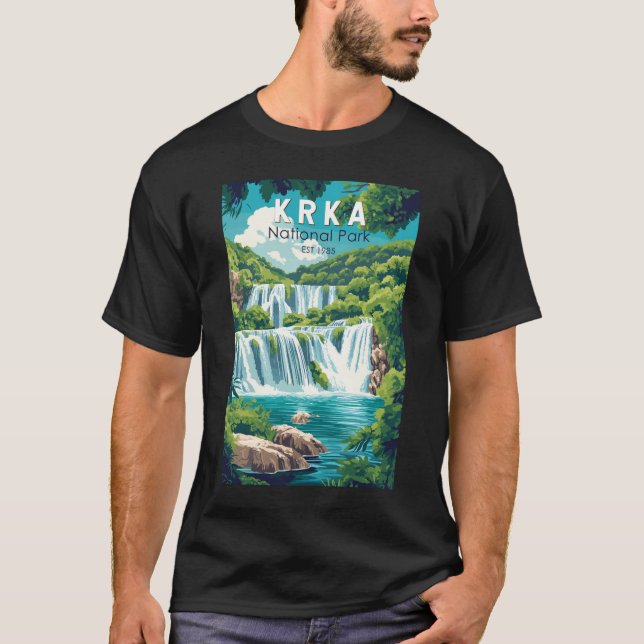 Krka Nationalpark Kvarnerbucht Vintag T-Shirt (Vorderseite)