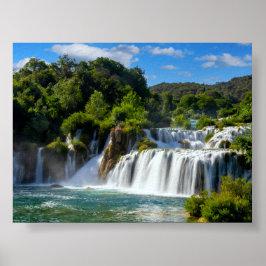 Krka-Wasserfall in Kroatien Poster