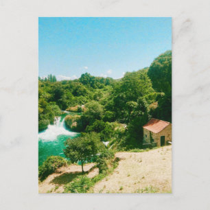 Krka-Wasserfall, Krka-Nationalpark, Kroatien Postkarte