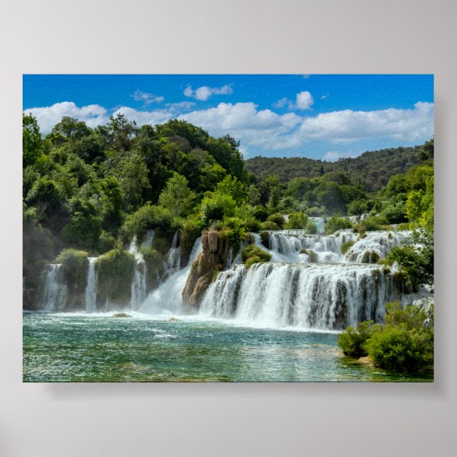 Krka-Wasserfall Poster (Vorne)