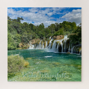 Krka-Wasserfälle in Kroatien entfernte Panorama-Re