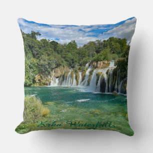 Krka-Wasserfälle in Kroatien entfernte Panoramaans Kissen