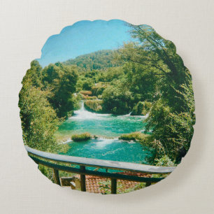 Krka Wasserfälle - Krka Nationalpark - Kroatien Rundes Kissen