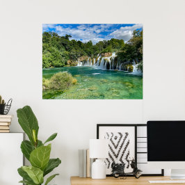 Krka Wasserfälle Kroatien Panoramablick Poster