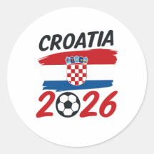 Kroatien 2026 Fußballfan-Design Flaggenfarben