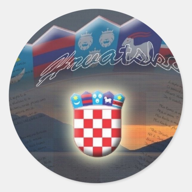 Kroatien Aufkleber (Vorderseite)
