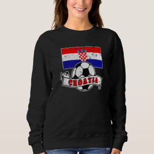Kroatien - BALL UND FLAGGE Sweatshirt