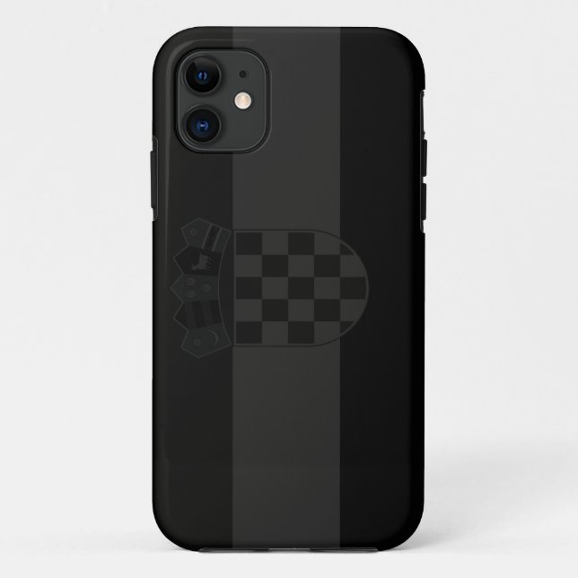 Kroatien Blackout/Stealth-Flag Case-Mate iPhone Hülle (Rückseite)