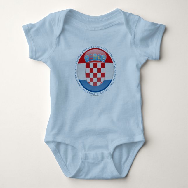 Kroatien-Blasen-Flagge Baby Strampler (Vorderseite)