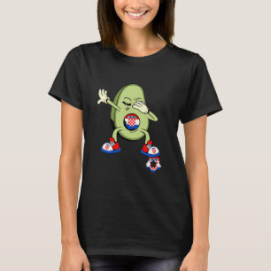 Kroatien Dabbing Avocado Kroatische Flagge Hrvatsk T-Shirt