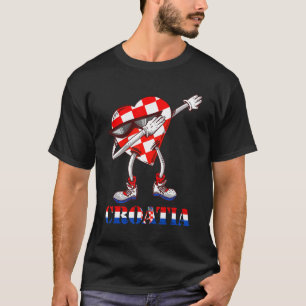 Kroatien Dabbing Herz Kroatischer Stolz Hrvatska K T-Shirt