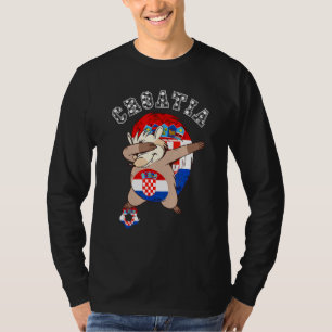 Kroatien Dabbing Igel Kroatische Flagge Hrvatska S T-Shirt