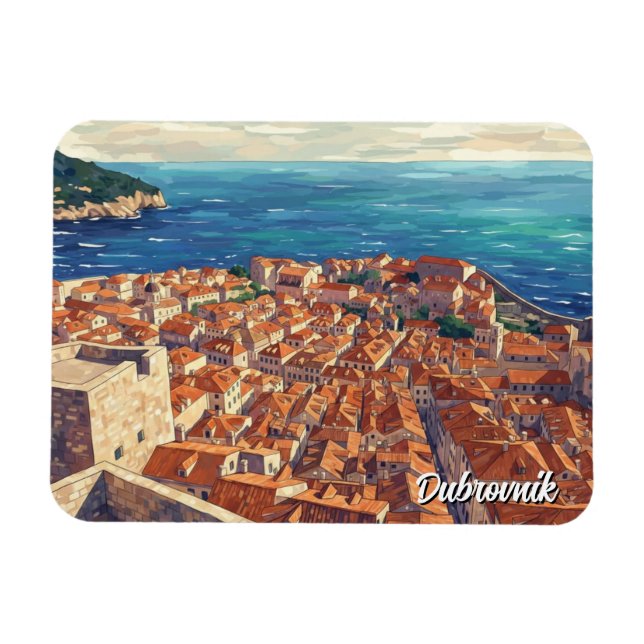 Kroatien Dubrovnik Reise Magnet (Horizontal)