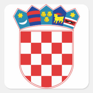 Kroatien-Emblem Quadratischer Aufkleber