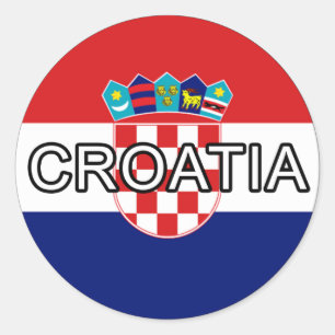 Kroatien-Euro-Aufkleber Runder Aufkleber