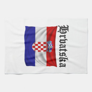 Kroatien Fan Design Geschirrtuch