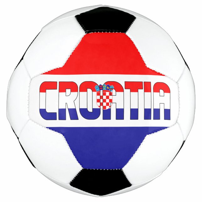 Kroatien Flagge Adortable Patriotic Fußball (Vorderseite)