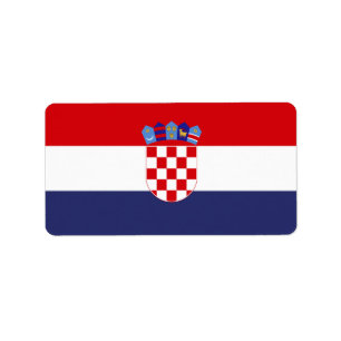 Kroatien-Flagge Adressaufkleber
