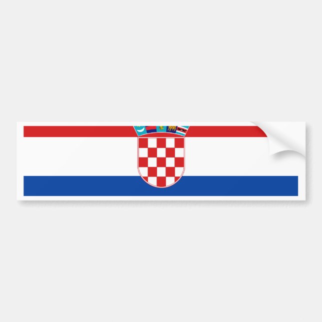 Kroatien-Flagge Autoaufkleber (Vorne)