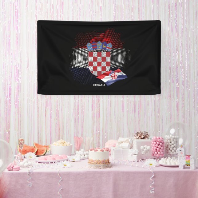 Kroatien-Flagge Banner (Party)