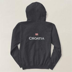 Kroatien-Flagge Bestickter Hoodie