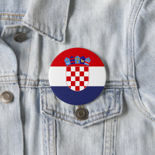 Kroatien-Flagge Button