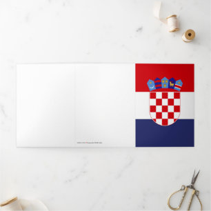 Kroatien-Flagge Dreifach Gefaltete Karte
