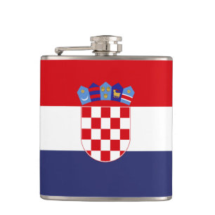 Kroatien-Flagge Flachmann
