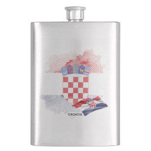 Kroatien-Flagge Flachmann