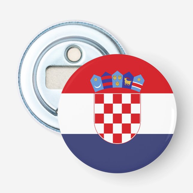 Kroatien-Flagge Flaschenöffner (Vorderseite)