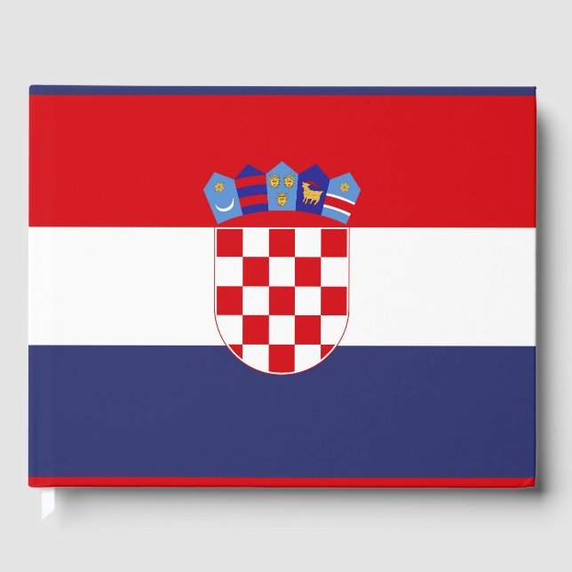 Kroatien-Flagge Gästebuch (Vorderseite)