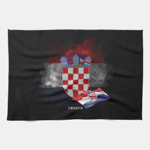 Kroatien-Flagge Geschirrtuch